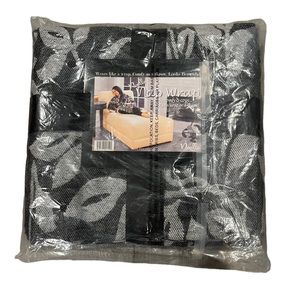 NIP Noelle Nap Wrap Comfy & Cozy Black Grey Floral 51”x70”